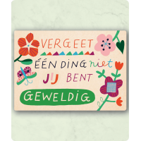 Postkaart Jij bent geweldig